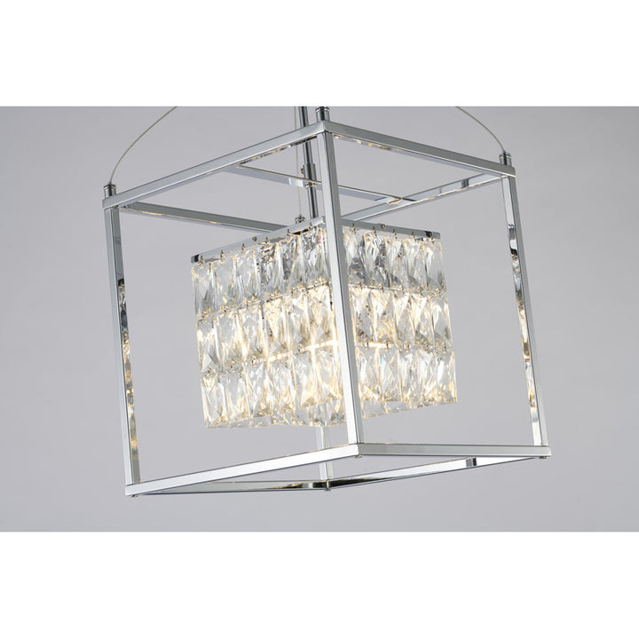 Metal Frame Chandelier with Clear Hanging Crystals (LA11) by Bethel - view 17