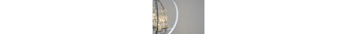 Chrome Orb Frame Chandelier with Clear Crystal Shades by Bethel - view 8