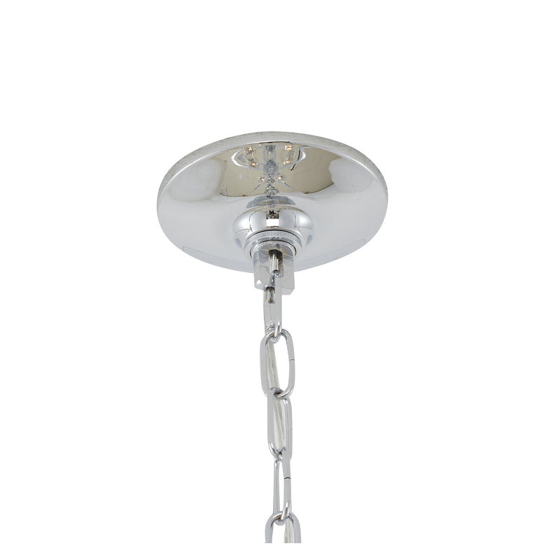 Chrome Orb Frame Chandelier with Clear Crystal Shades by Bethel - view 10