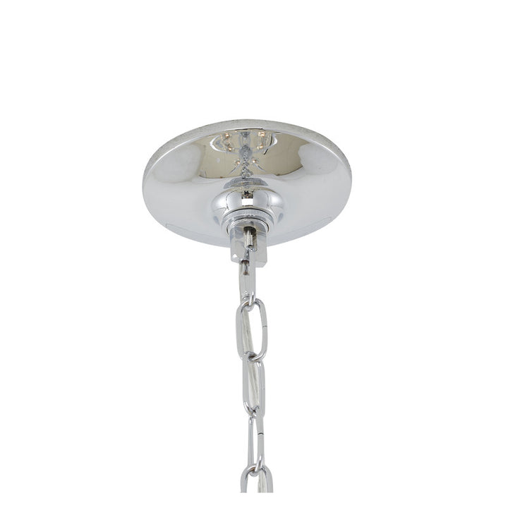 Chrome Orb Frame Chandelier with Clear Crystal Shades by Bethel - view 10