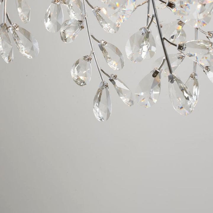 Clear Crystal Beaded Branch Chandelier with Chrome Frame by Bethel - view 9
