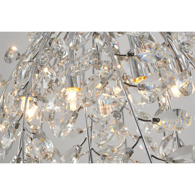 Clear Crystal Beaded Branch Chandelier with Chrome Frame by Bethel - view 10