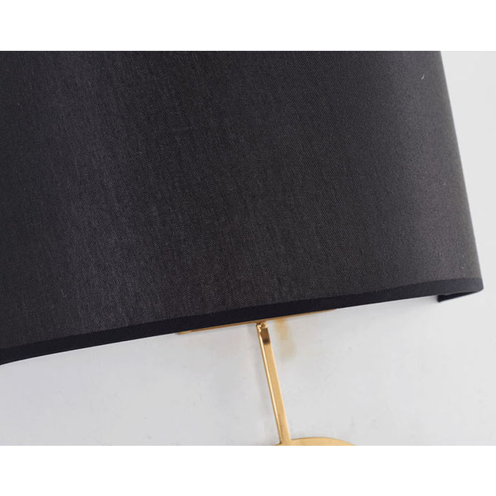 Fabric Black Shade Wall Sconce with Satin Brass Frame by Bethel - view 4