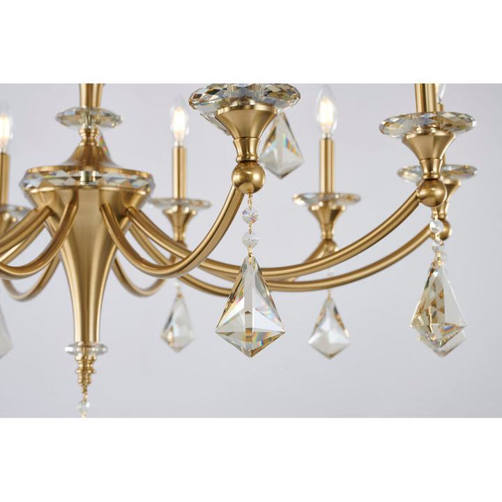 Two Tier Frame with Clear Hanging Crystals &amp; Accents Chandelier