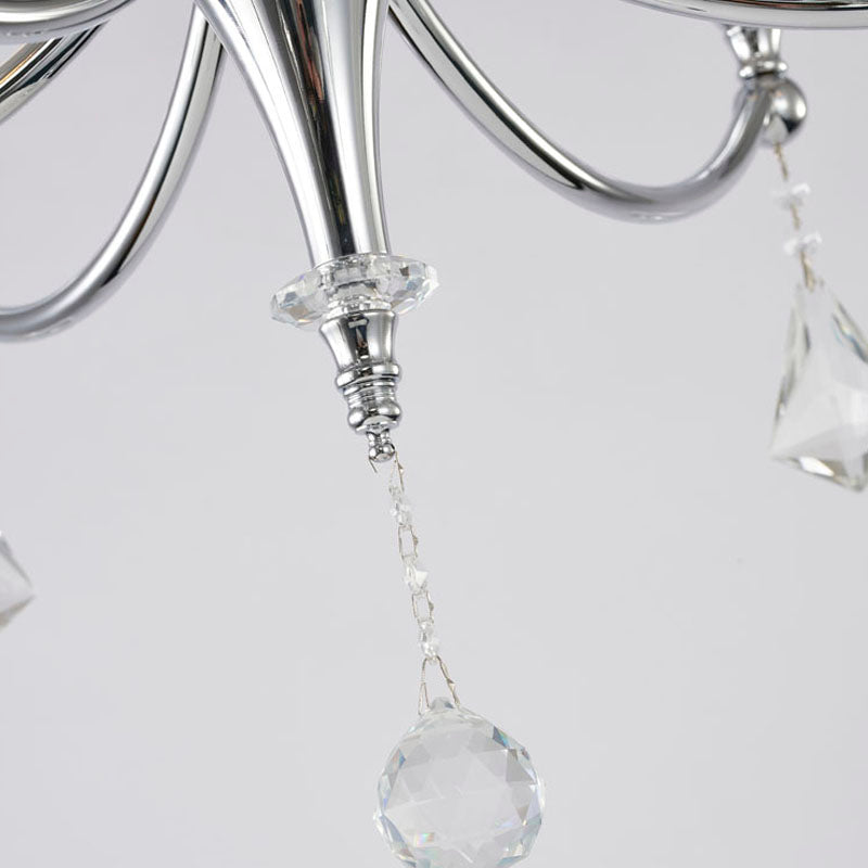 Two Tier Frame with Clear Hanging Crystals & Accents Chandelier by Bethel - view 2