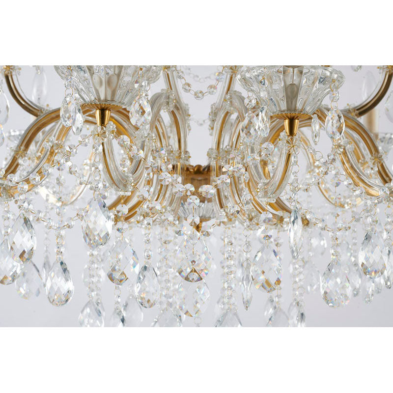 Frame Basket Chandelier with Clear Hanging Crystals by Bethel - view 11