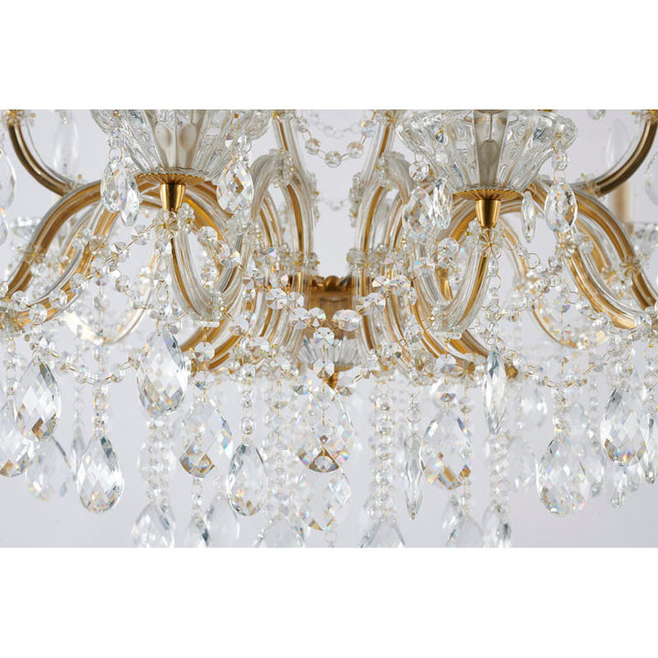 Frame Basket Chandelier with Clear Hanging Crystals by Bethel - view 11
