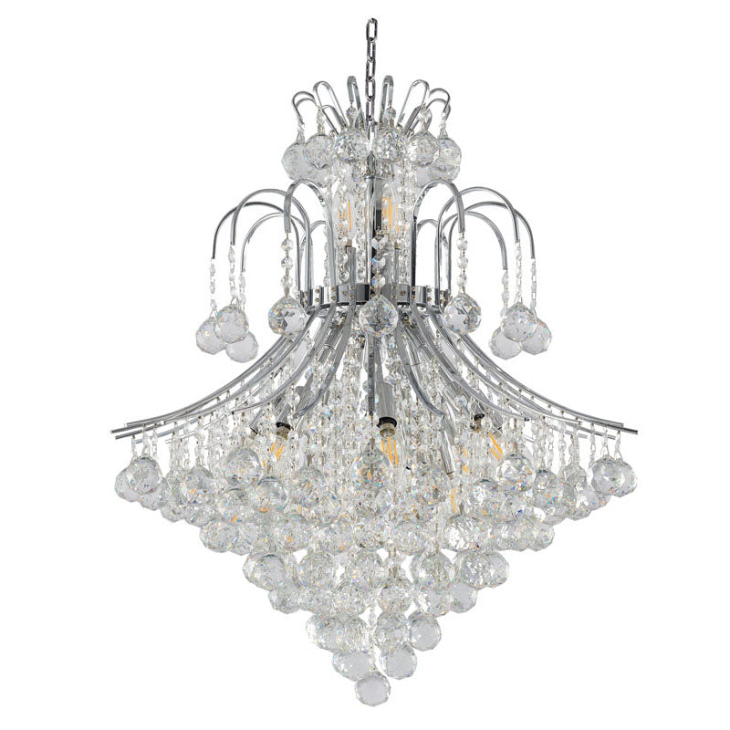 Frame Waterfall Chandelier with Clear Hanging Crystals by Bethel - view 2