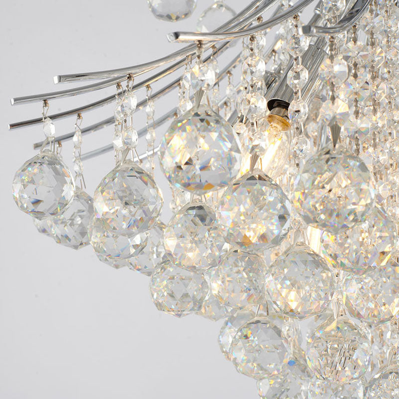 Frame Waterfall Chandelier with Clear Hanging Crystals by Bethel - view 3