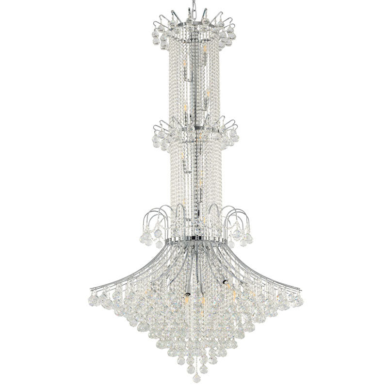 Frame Waterfall Chandelier with Clear Hanging Crystals by Bethel - view 9