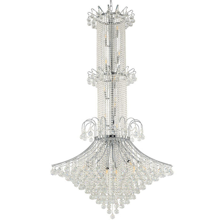 Frame Waterfall Chandelier with Clear Hanging Crystals by Bethel - view 9