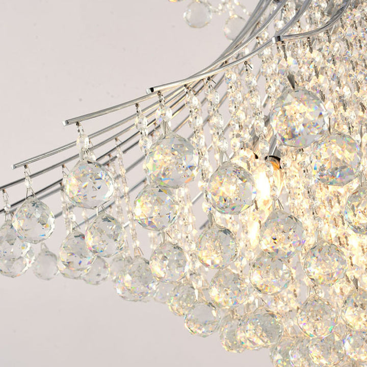 Frame Waterfall Chandelier with Clear Hanging Crystals by Bethel - view 10