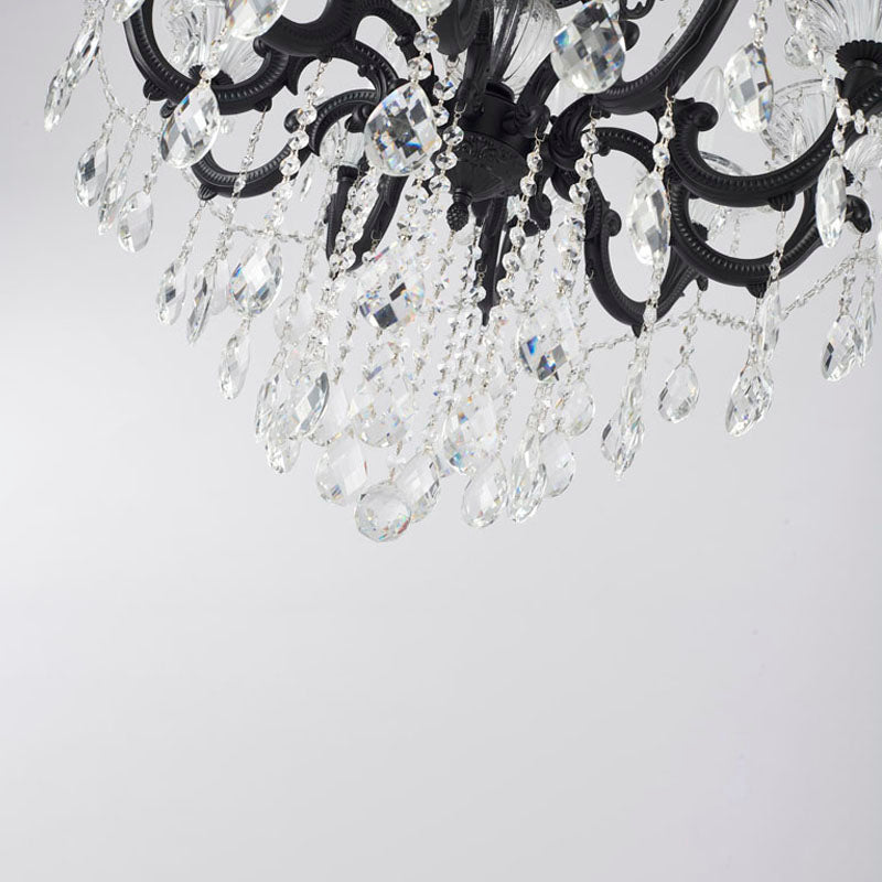 Metal Frame Chandelier with Clear Hanging Crystals (LA50) by Bethel - view 21
