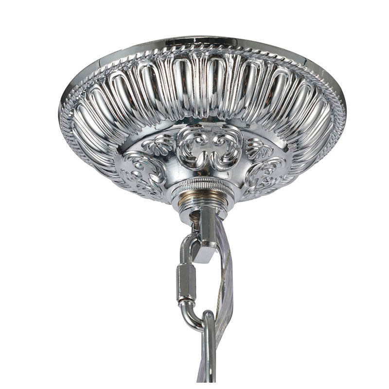 Metal Frame Chandelier with Clear Hanging Crystals (LA50) by Bethel - view 13