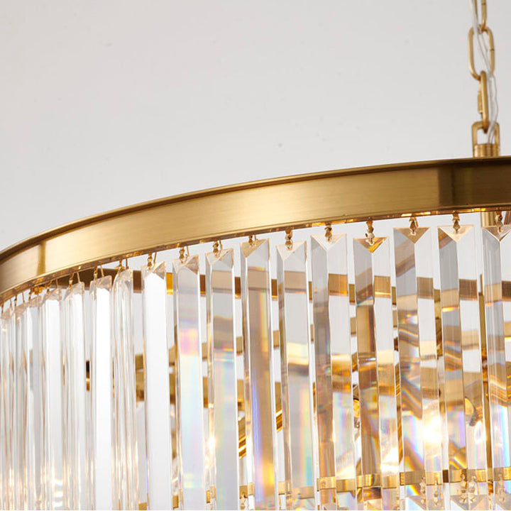 Five Tier Frame Chandelier with Clear Hanging Crystals by Bethel - view 15