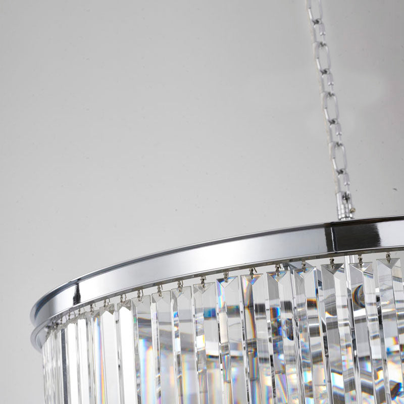 Five Tier Frame Chandelier with Clear Hanging Crystals by Bethel - view 8
