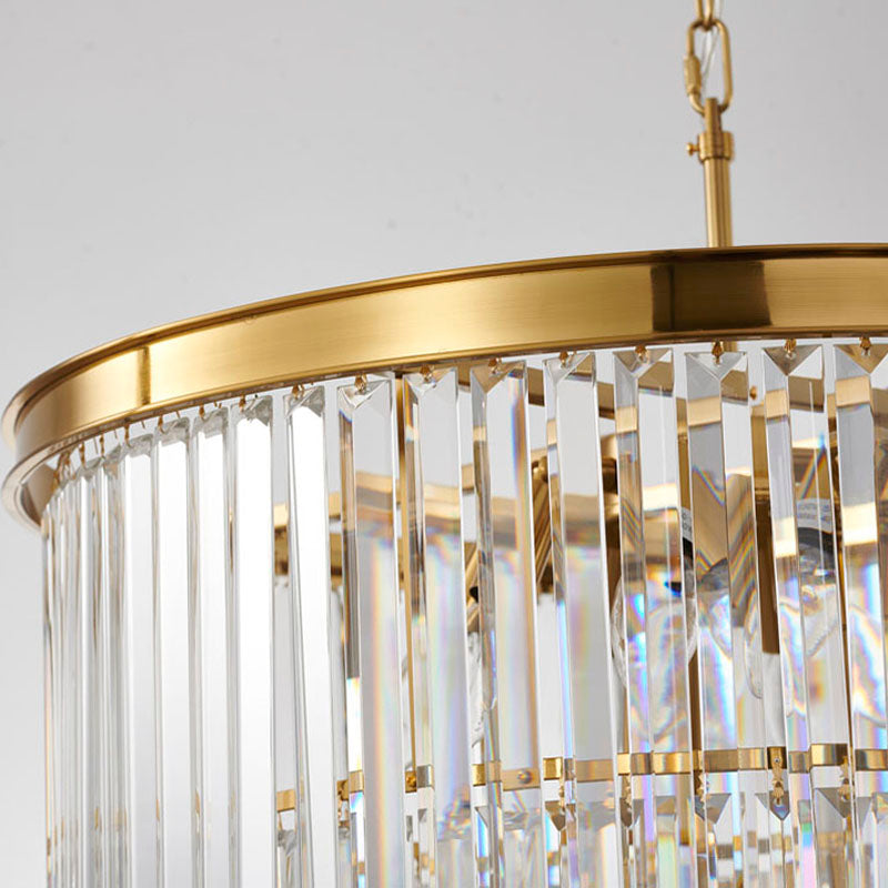 Four Tier Frame Chandelier with Clear Hanging Crystals by Bethel - view 2