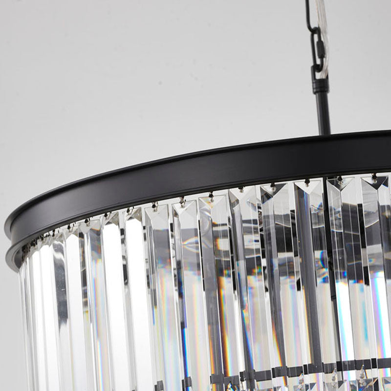 Four Tier Frame Chandelier with Clear Hanging Crystals by Bethel - view 7