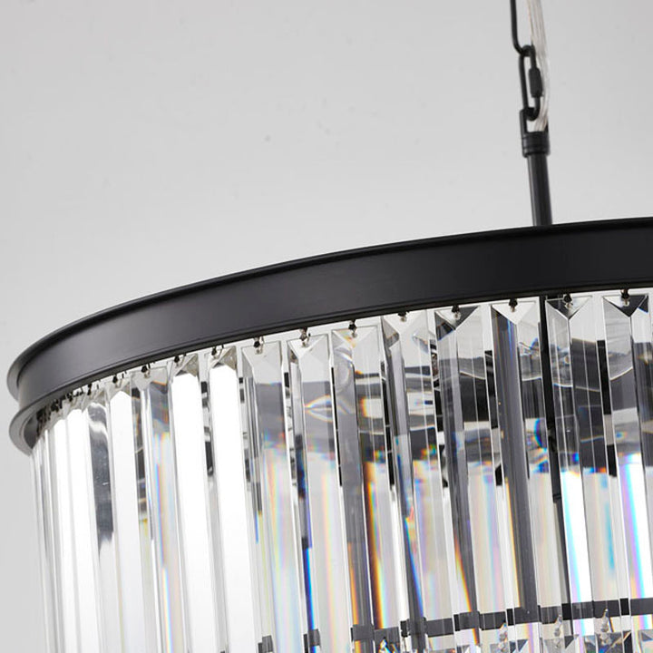 Four Tier Frame Chandelier with Clear Hanging Crystals by Bethel - view 7