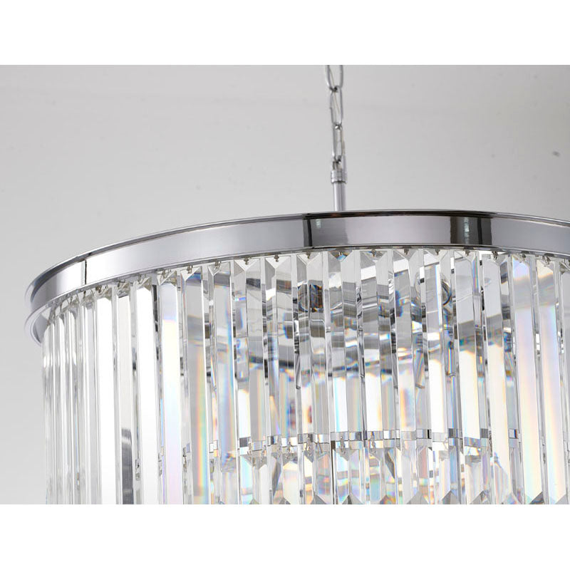 Four Tier Frame Chandelier with Clear Hanging Crystals by Bethel - view 12