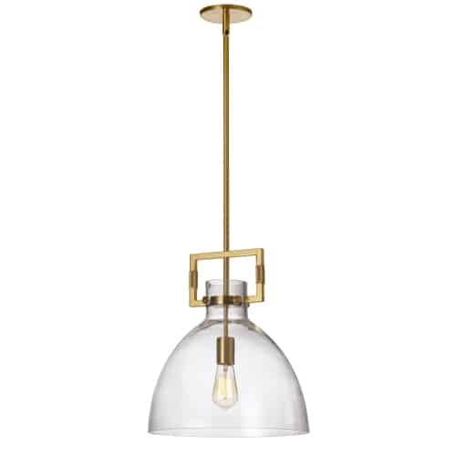 Liberty 1 Light Pendant in Aged Brass by Dainolite