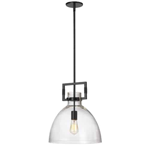 Liberty 1 Light Pendant in Matte Black by Dainolite