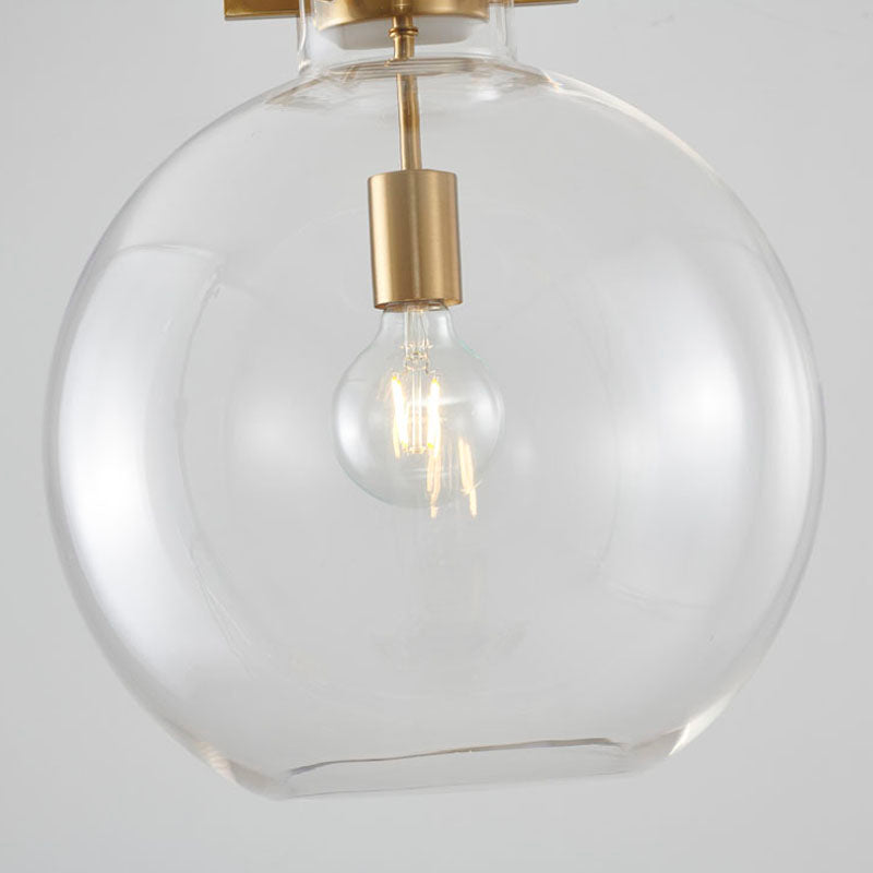 Metal Frame Pendant Light with Clear Glass Shade by Bethel - view 23