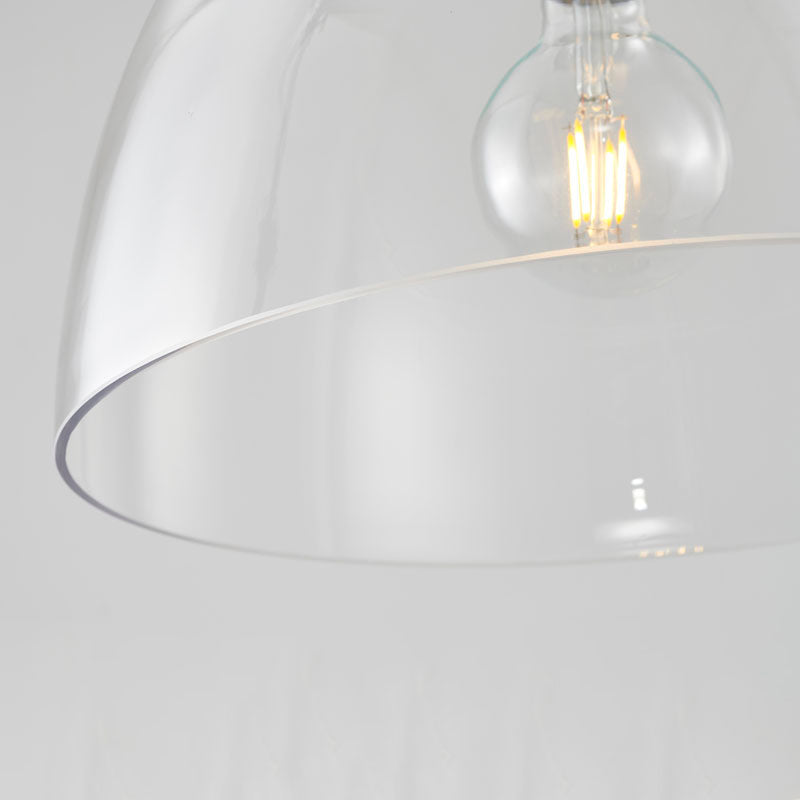 Metal Frame Semi Flush Mount with Clear Glass Shade by Bethel - view 8