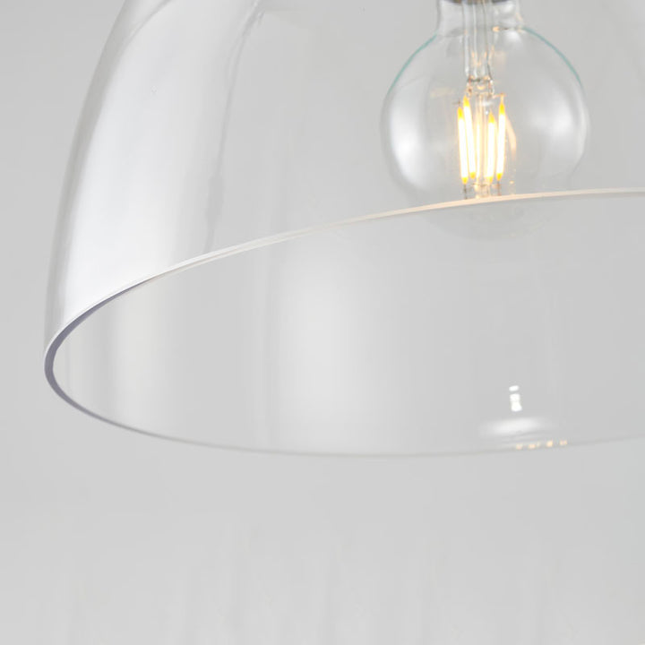 Metal Frame Semi Flush Mount with Clear Glass Shade by Bethel - view 8
