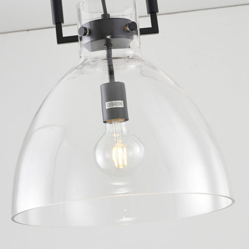 Metal Frame Pendant Light with Clear Glass Shade by Bethel - view 17