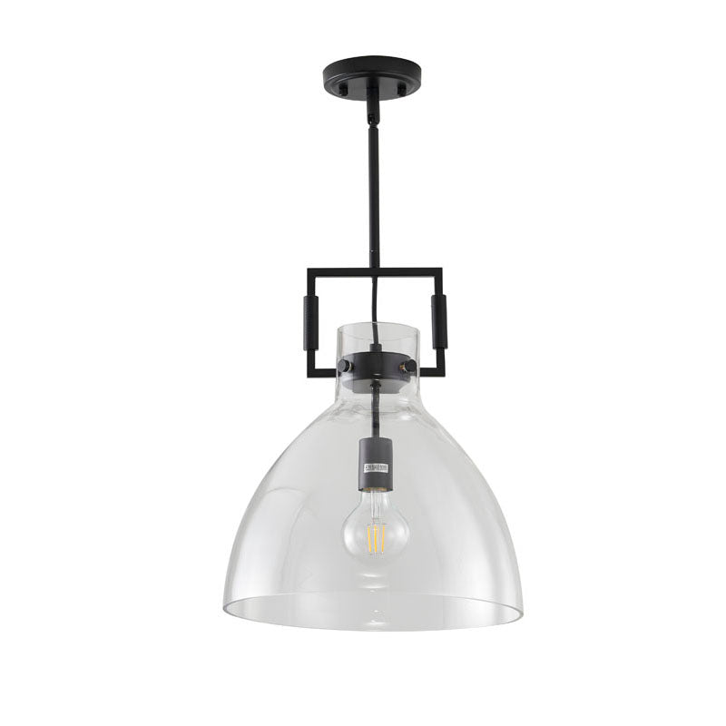 Metal Frame Pendant Light with Clear Glass Shade by Bethel - view 18