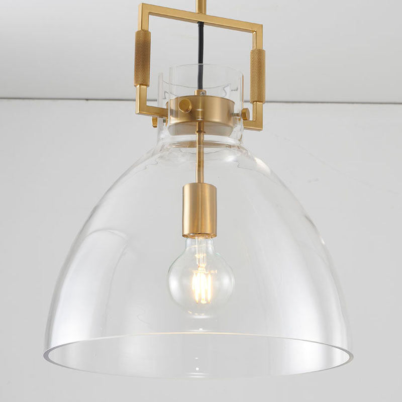 Metal Frame Pendant Light with Clear Glass Shade by Bethel - view 34