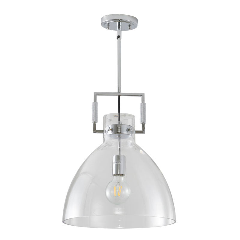 Metal Frame Pendant Light with Clear Glass Shade by Bethel - view 29