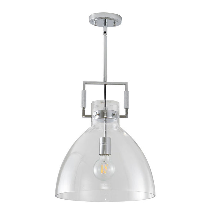 Metal Frame Pendant Light with Clear Glass Shade by Bethel - view 29
