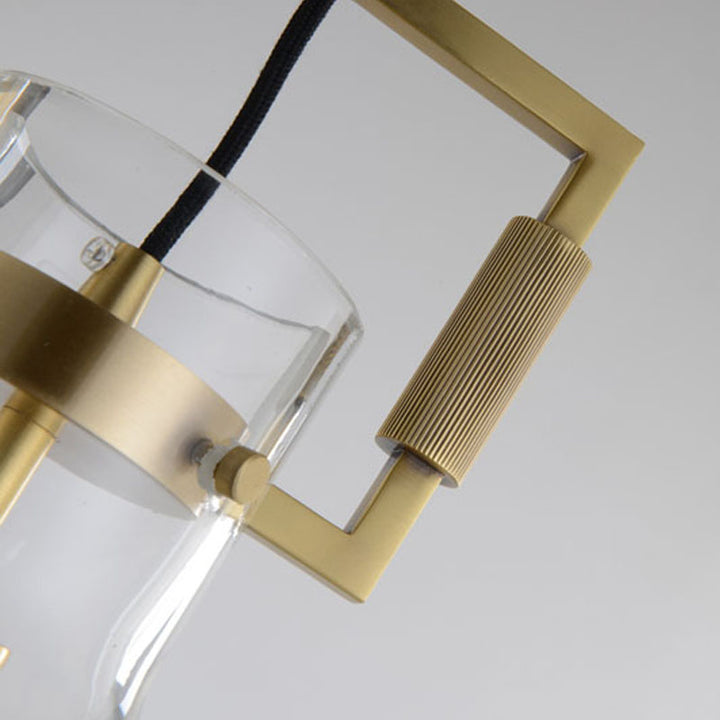 Metal Frame Pendant Light with Clear Glass Shade by Bethel - view 12