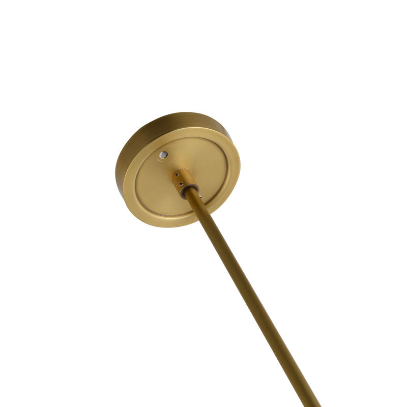 Brass Metal Frame Single Pendant Light with Clear Glass Cone Shade by Bethel - view 4