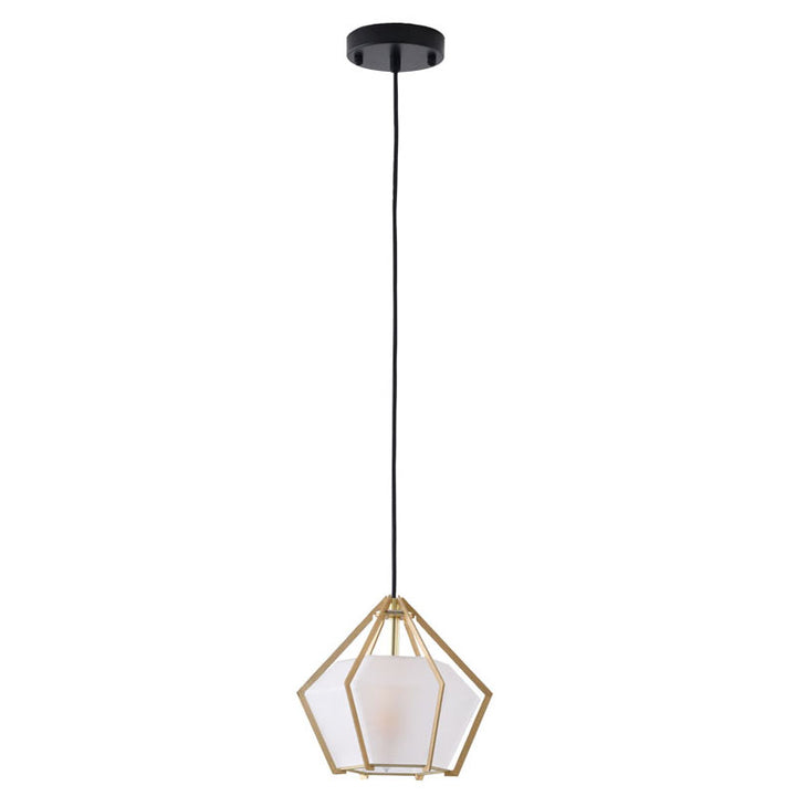 Frosted Glass Pendant Light with Aluminium Frame by Bethel - view 18