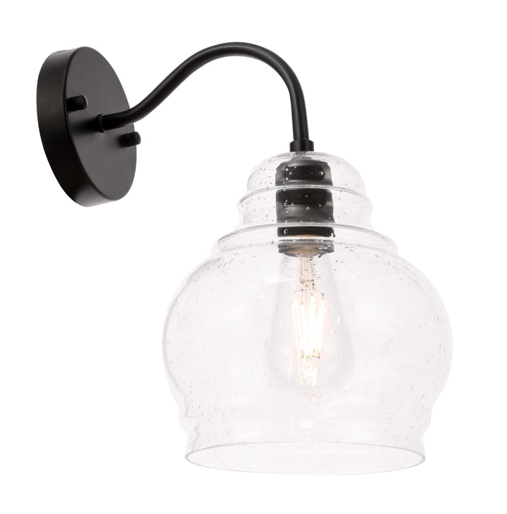 Pierce Wall Sconce in Black by Living District