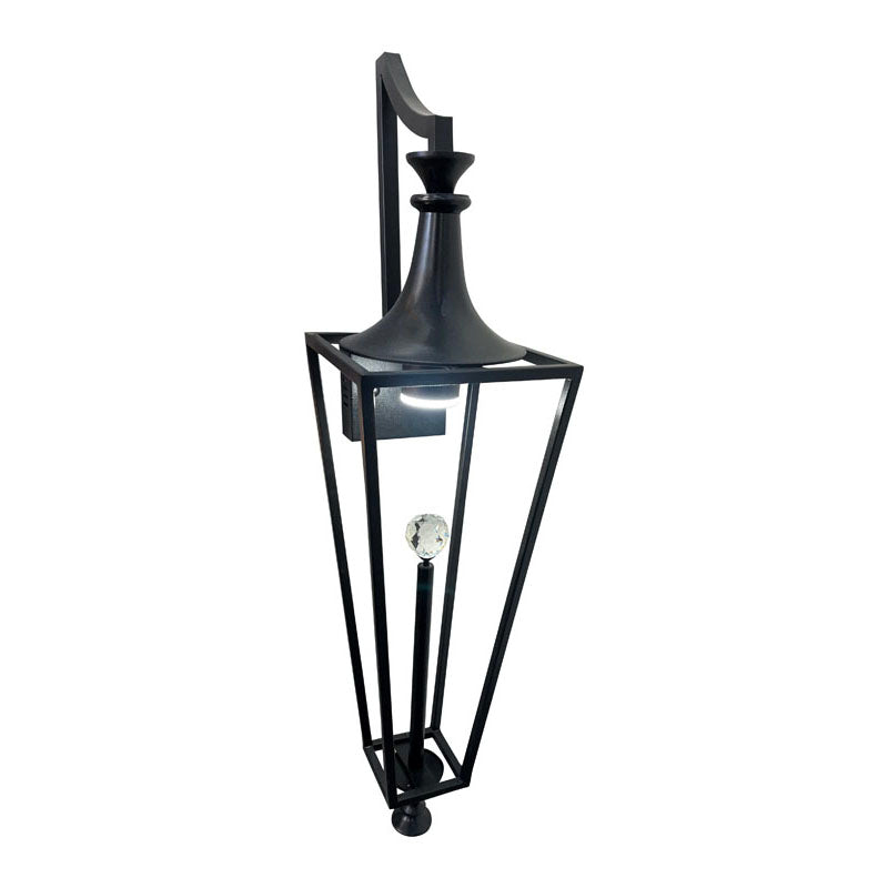 Outdoor Wall Sconce with Clear Crystal Ball Accent by Bethel - view 4