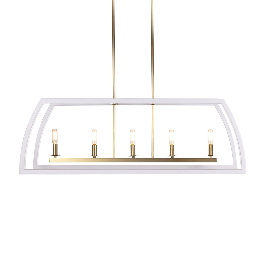Segments LED 5-Light Linear Pendant by Russell - view 8