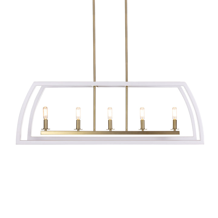 Segments LED 5-Light Linear Pendant by Russell - view 8