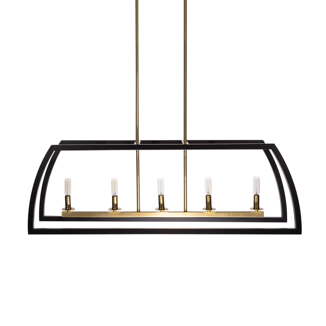 Segments LED 5-Light Linear Pendant by Russell - view 3