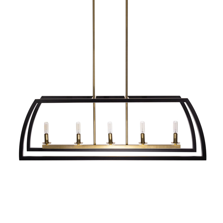 Segments LED 5-Light Linear Pendant by Russell - view 3