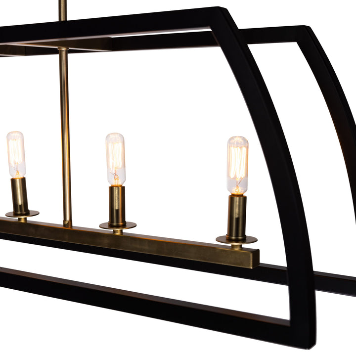 Segments LED 5-Light Linear Pendant by Russell - view 4