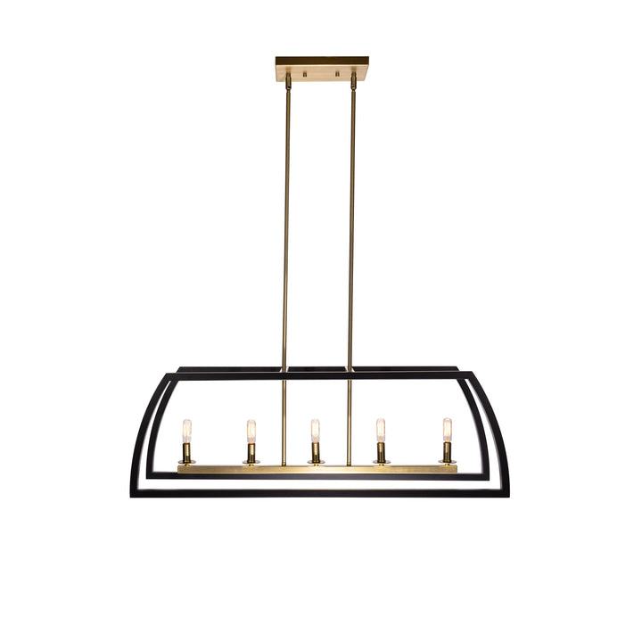 Segments LED 5-Light Linear Pendant by Russell - view 2