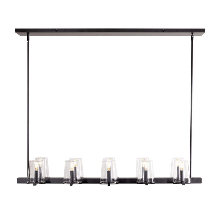 Cleo LED 10-Light Linear Pendant by Russell - view 2