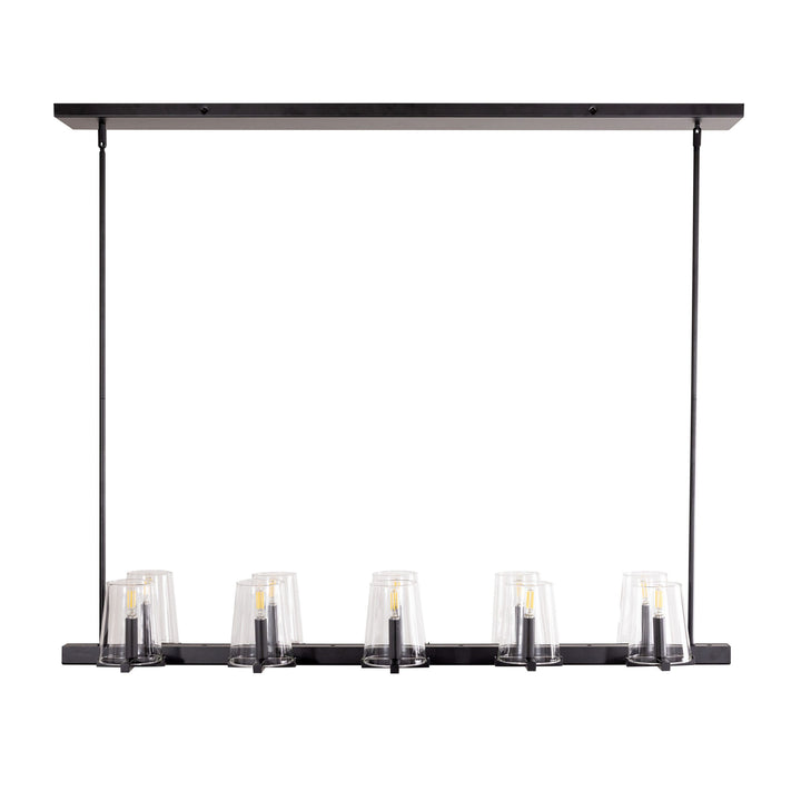 Cleo LED 10-Light Linear Pendant by Russell