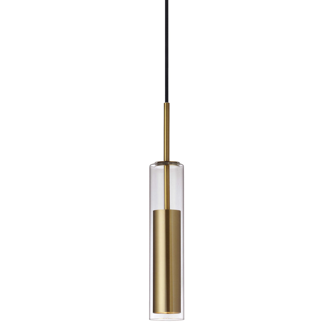 Luna 6W Pendant in Aged Brass by Dainolite