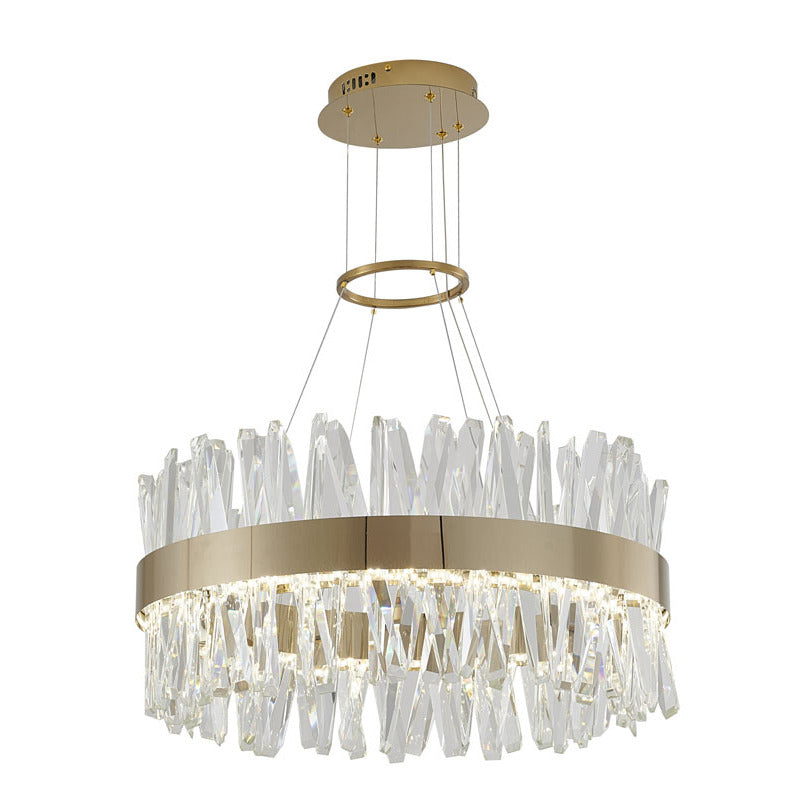 Rectangular Frame Chandelier with Clear Crystals (LX61) in Gold by Bethel
