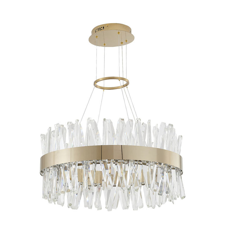 Rectangular Frame Chandelier with Clear Crystals (LX61) by Bethel - view 2
